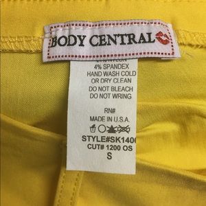 Yellow mini skirt